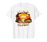 No Rush No Rules - Relaxed Life Motto Tee Value Graphic T-Shirt, Men, White, M