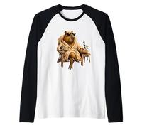 No Rush Positive Vibes Capybara Relax Mood Raglan Baseball Tee