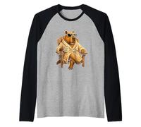 No Rush Positive Vibes Capybara Relax Mood Raglan Baseball Tee