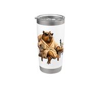 No Rush Positive Vibes Capybara Relax Mood Stainless Steel Insulated Tumbler