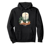 No Rush Simple Living Anti Hustle Window Plants Pullover Hoodie