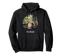 No Rush Simple Living Anti Hustle Window Plants Pullover Hoodie
