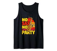 No Sax No Party Retro Saxophone Jazz Music Tank Top