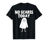 No Scares Today Funny Sad Ghost Halloween Costume Kids Boys T-Shirt