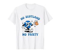 No Scotland No Party Cartoon Football With German Beer T-Shirt