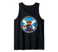 No Scotland No Party Scottish Pride Scotland Highland Cow Tank Top