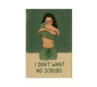 No Scrubs - Bold Feminist Canvas Poster for Office Decor Gift