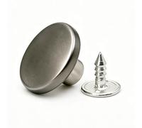 No-Sew Dungaree Jean Buttons Kit, 17 x 8mm, Gunmetal - 50 Sets