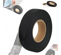 No-Sew Hem Tape for Pants, Hailoyearn No Sew Hemming Tape Fabric Adhesive, Mess-Free & Invisible Strong Adhesive Curtain Hemming Tape for Pants, Dresses and Clothes (0.98in,Black*1)