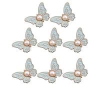No Sew Waist Tightener Pins Stylish Butterfly Button Removable Waist Tightener Adjustable Buckle Clips for Baggy Jeans Cardigans 6 Pack Sky Blue 8pcs