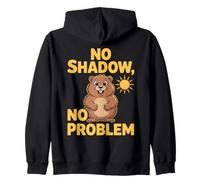 No Shadow No Problem Groundhog Day Weather Zip Hoodie