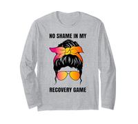No Shame in My Recovery Game Sobriety Soberversary AA NA Long Sleeve T-Shirt