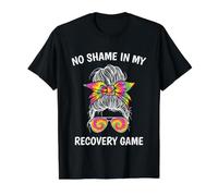 No Shame in My Recovery Game Sobriety Value Graphic T-Shirt, Men, Black, L