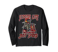 No Shame, Just Speed Retro Scooter Style Long Sleeve T-Shirt