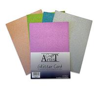 No Shed Single Sided Glitter Card Mixed Colours (Cool Tones)