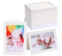 No-Shift-Around Photo Insert Greeting Cards 4x6 Paper Picture Frames Bulk Cardboard Photo Frame Cards with Envelopes Photo Notecards for Birthday Wedding Graduation Christmas Classroom DIY Craft