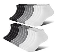 No Show Men Socks, Low Cut Ankle Sock, Men Short Socks Casual Cotton Socks, Mix of Colors-009（12 Pairs/24 Pieces）, 11-13
