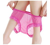 No Show Sexy Ladies Underwear for Women Low Waist Lace Briefs Funny Panties Breathable Ice Silk Stretch Tangas Clear Thongs Hipsters Tummy Control Soft Comfor Butt Lifting Hot Pink
