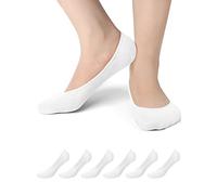 No Show Socks for Women - 6 Pairs Non Slip Invisible Socks Women, Cotton Ultra Low Cut Liner Socks Ladies Trainer Sneaker Socks Shoe Liners for Loafer Flats Boat Shoes UK Size 5.5 to 8