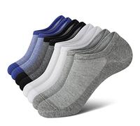 No Show Socks Mens Low Cut Sock, 8 Pairs Casual Thin Cotton Non Slip Athletic Loafers Invisible Sock, Size 6-11, Mix of Colors-002（4 Pairs/8 Pieces）, 6-10