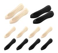 No Show Socks Womens, 6 Pairs Non Slip Invisible Socks Ice Silk Nylon Hidden Invisible Shoe Boat So-cks Size 2-5 Lightweight Thin Low Cut Non Slip for Canvas Ladies Loafers Flats (Black & Light Skin)