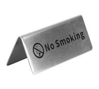 No Sign Easy to Place on Desktop and Office Table Double Side Design Stainless Steel Sturdy Rust resistant Table Sign for Office and Restaurant Use for and Restaurant Use