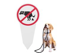 No signs of poop dog - no shitty signs for dogs for garden, garden dog without pig sign - keep away from the deployment of grass, funny garden decoration, keep them