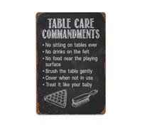 No Sitting On Tables Retro Wall Metal Tin Sign
