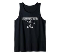 No Skating Today Funny Skater Stickman Skate Lover Tank Top