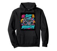 No Sleep Til Brooklyn Retro Boombox Music Lover Pullover Hoodie