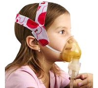 No-Slip Nebulizer Head Strap for Cool Mist Inhaler Secure Adjustable Mask Strap Mask Holder for Children Kids Nebulizer Mask Accessories Head Straps (Red Heart Pattern)