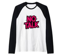 No Small Talk Zone - Funny Introvert Quote Raglan Baseball Tee