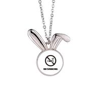 No Smoke Happy Body Art Deco Fashion Rabbit Necklace Pendant Bunny Animal Jewelry Gift