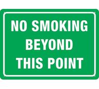 No Smoking Beyond This Point 12X8 Inch Aluminum Uv Ink Printed For House And Business