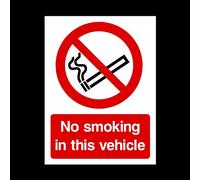 No Smoking in this vehicle Sticker/Self Adhesive Sign - Smoking/Law/Premises/Warning (MISC74)