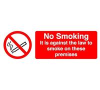No Smoking Or Open Flame Within 50 Feet - safety sign - 1.2mm Rigid plastic for indoor/outdoor usage (450mm x 150mm) Viewing Distance within 7m.