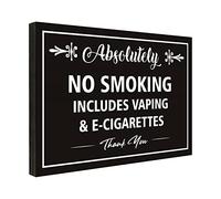No Smoking Sign for House, No Vaping Sign for Home, Use for Office or Business Front Door Warning Reminder Signs, Smoke Free Restaurants & Gas Stations Wall Decor Use 3.55" x 5.15" - PMA014