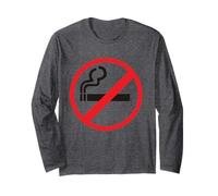 No Smoking Warning Sign Long Sleeve T-Shirt
