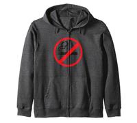 No Smoking Warning Sign Zip Hoodie