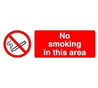 No Smoking Within The School Gate - safety sign - 1.2mm Rigid plastic for indoor/outdoor usage (300mm x 100mm) Viewing Distance within 5m.