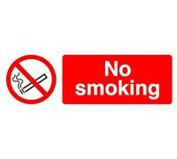 No Smoking X Allowed Beyond This Point - safety sign - 1.2mm Rigid plastic for indoor/outdoor usage (150mm x 50mm) Viewing Distance within 3m.
