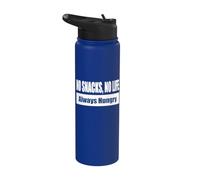 NO Snacks, NO Life - Always Hungry Snack Enthusiast Theme Stainless Steel Insulated Water Bottle