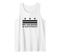 No Soldiers in Our Streets DC Flag Protest Tank Top