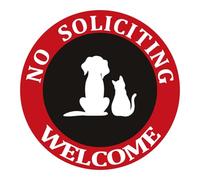 No Soliciting Welcome Sign Metal Do Not Disturb Sign for House Ring Doorbell Do Not Knock Suitable for Undisturbed Napping, Baby Sleep, and Dog Barking Red