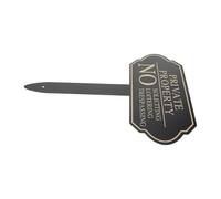 No Soliciting Yard Sign Metal Stake for Private Residence