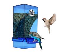 No-Spill Automatic Bird Feeder - 18.5x8.5x7.5cm Acrylic Seed Food Container | Spill and Splash-Proof Automatic Bird Feeder | Bird Food Box for Parakeets Cockatiels Lovebirds
