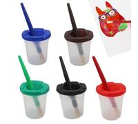 No Spill Paint Cups - ABS 8.7x5.7cm | No Spill Reusable Airtight Lids Early Learning Toys Art Supplies Painting Water Cups For Classroom Arts Crafts School Painting Projects Learning Activities