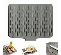 No-Spill Silicone Worktop Saver - Heat-Resistant & Non-Slip Mat for Drip-Free Drying, No Spill Silicone Worktop Drainer for Kitchen Sink, Perfect for Home Cup Pot Sinks Utensils (40*32.5cm-1pc)