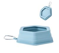 No Splash Collapsible Dog Travel Bowl, Collapsible Spill Proof Dog Water＆Food Bowls Integrated Molding Portable Pet Dish for Car,Camping, Long Road Trips (Blue)