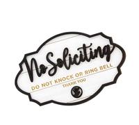 No Start Sign, No Knock On The Door Sign - Decorative Hanging Wooden Plates For Office Apartment Window Exterior Gate Entrance